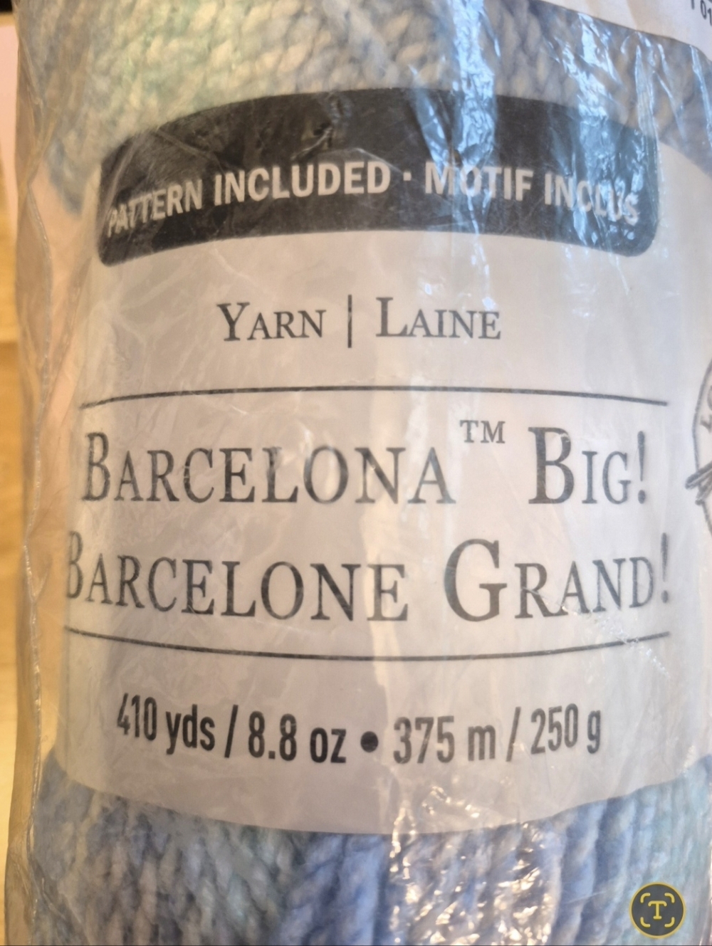 Barcelona Big Yarn By Loops And Threads In Dew, A Soft Pastel Blue Chunky Yarn - Picture 2 of 6